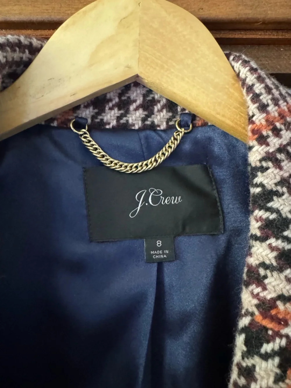J. Crew Plaid Wool Blend Coat - Picture 5 of 8
